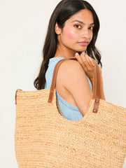 Natural Raffia Tote Bag