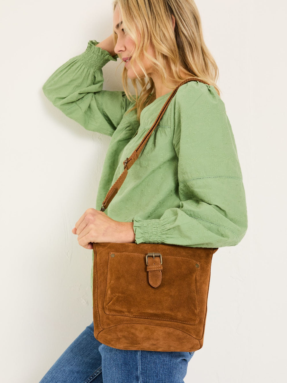 Elle Tan Brown Cross-Body Bag