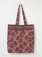 Pink 100% Cotton Reversible Tote Bag