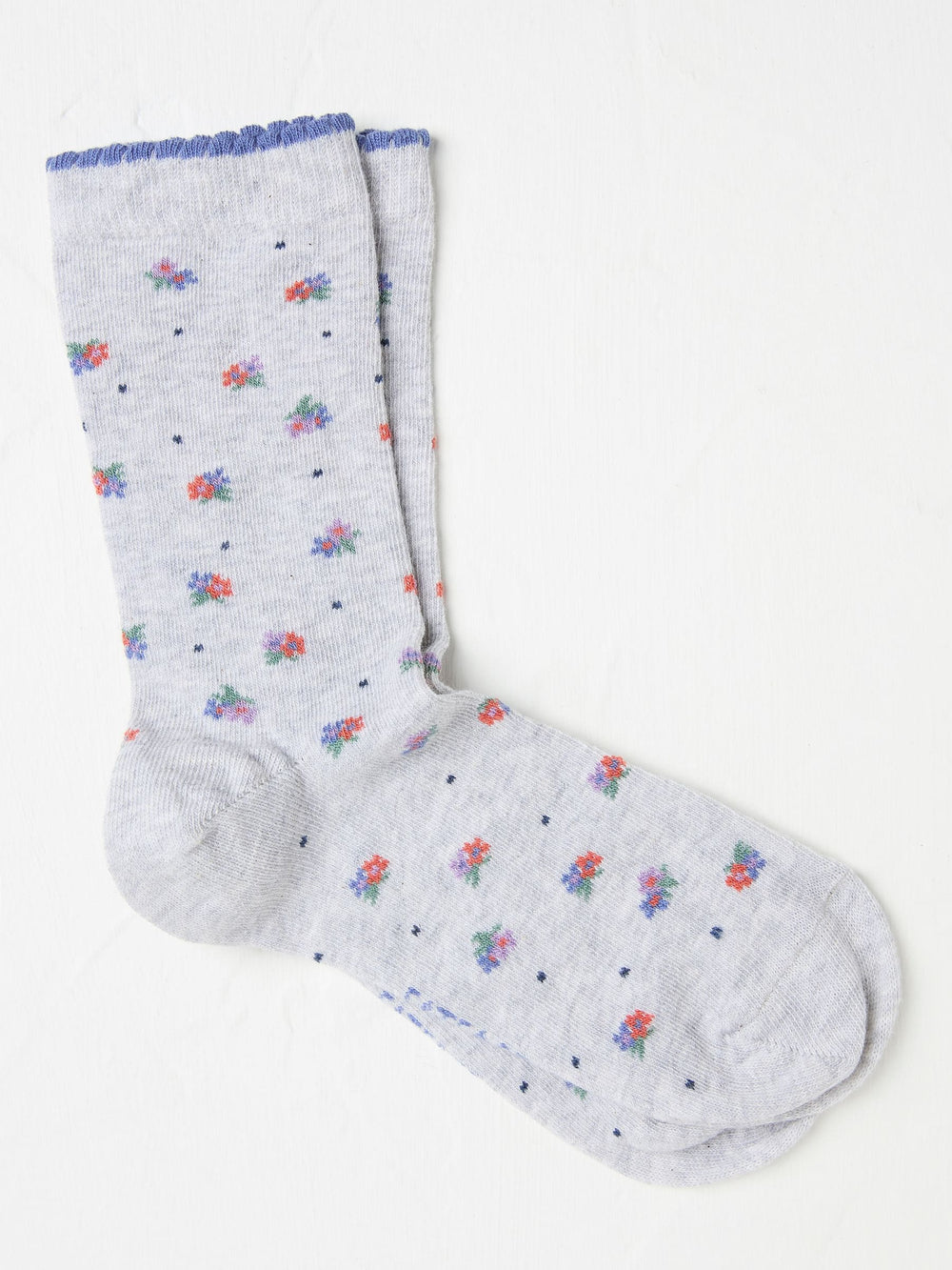 Grey Floral Women's Socks