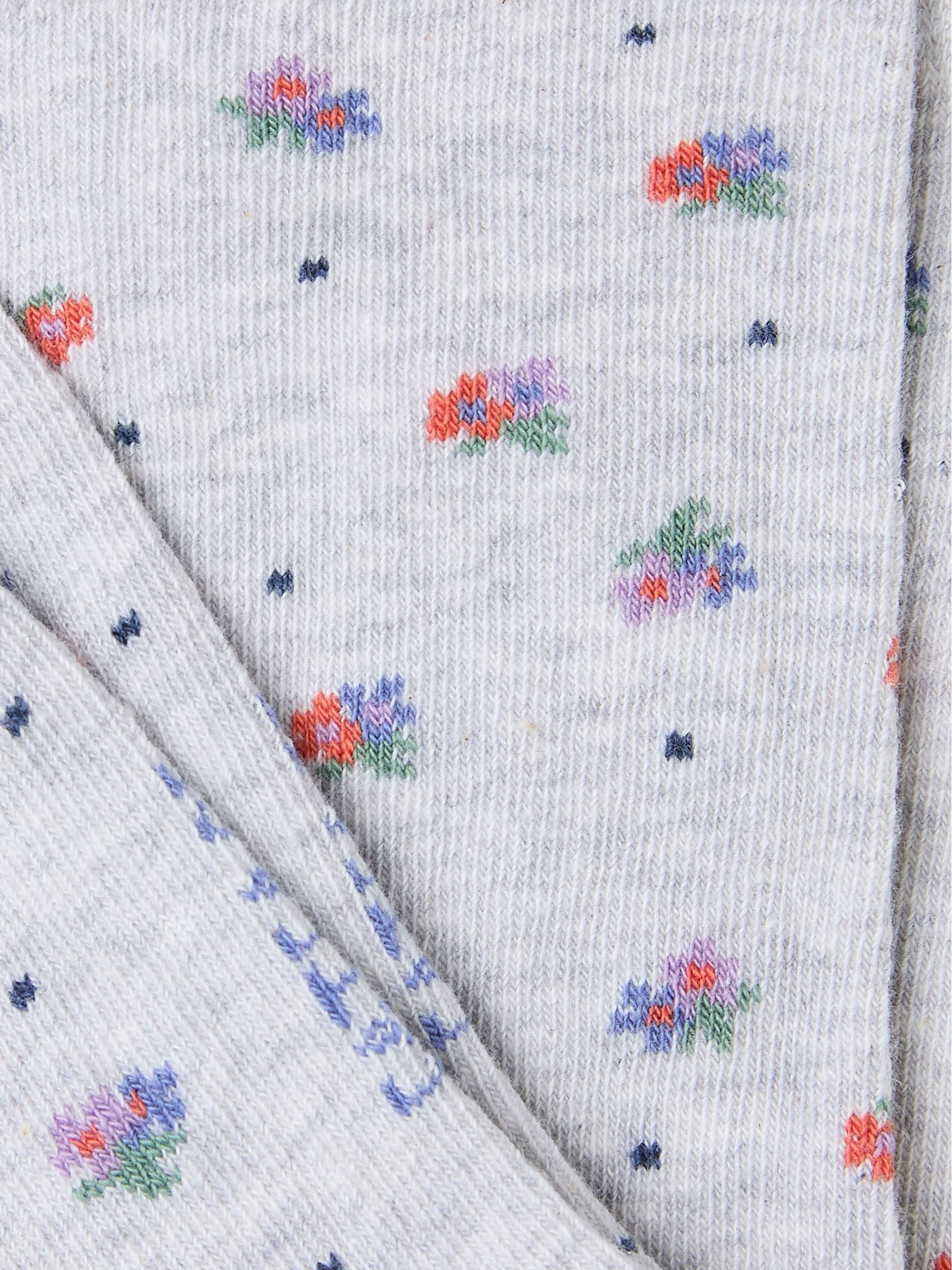 Grey Floral Women's Socks