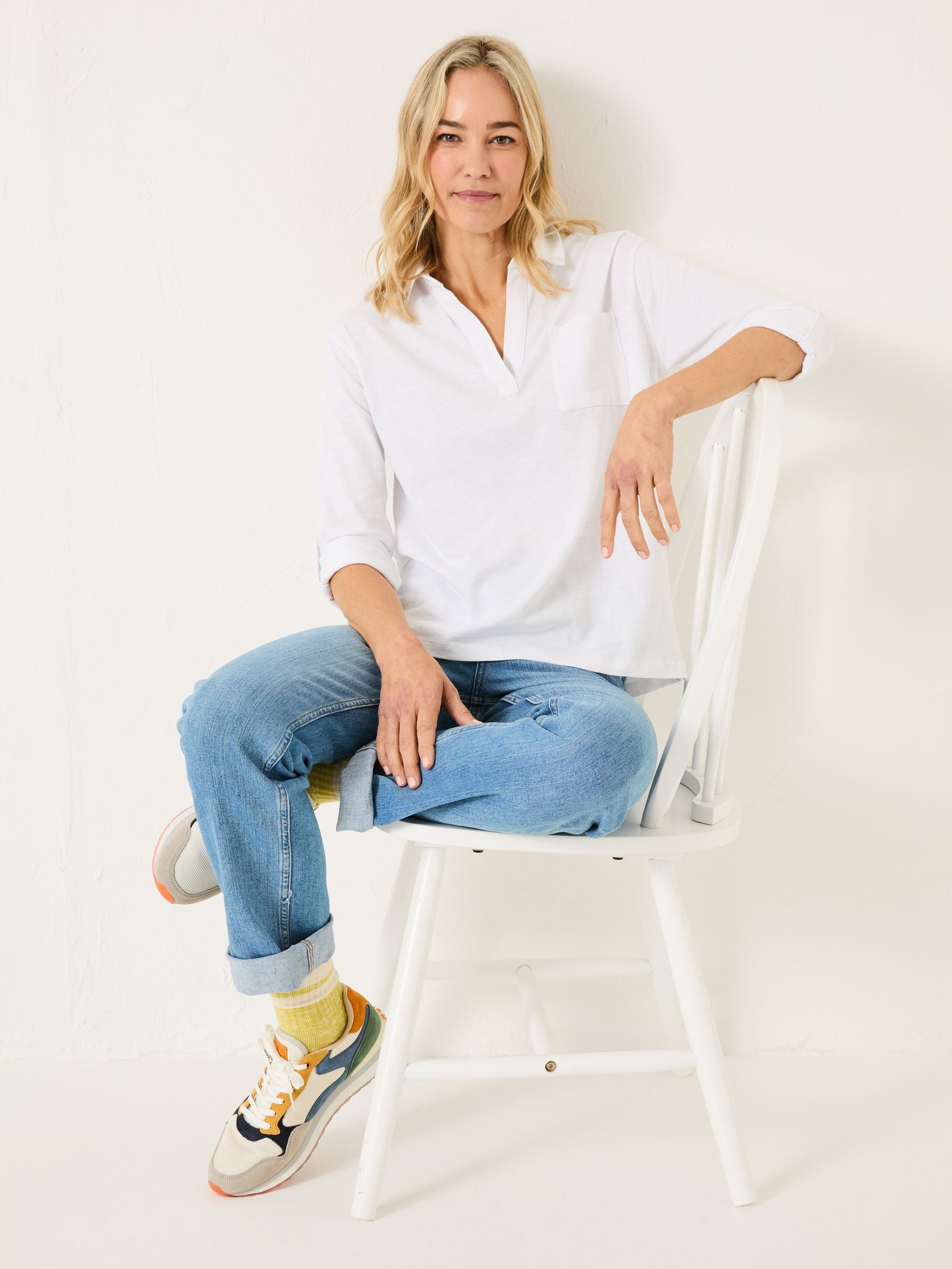 Paige White 100% Cotton Jersey Shirt