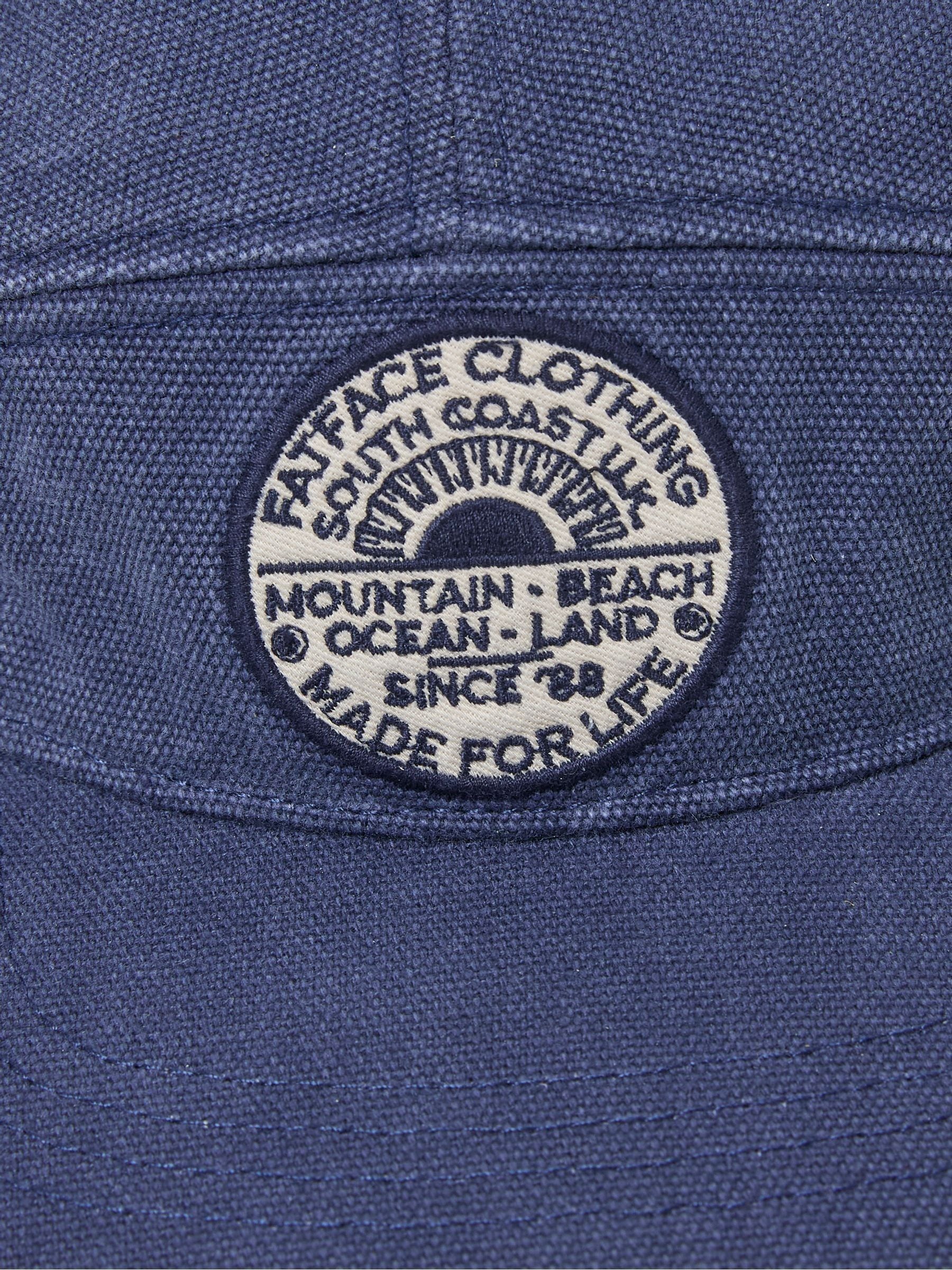 Blue 100% Cotton 5 Panel Patch Cap