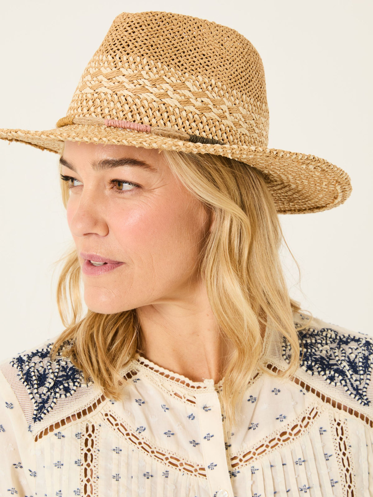 Natural Straw Fedora Hat
