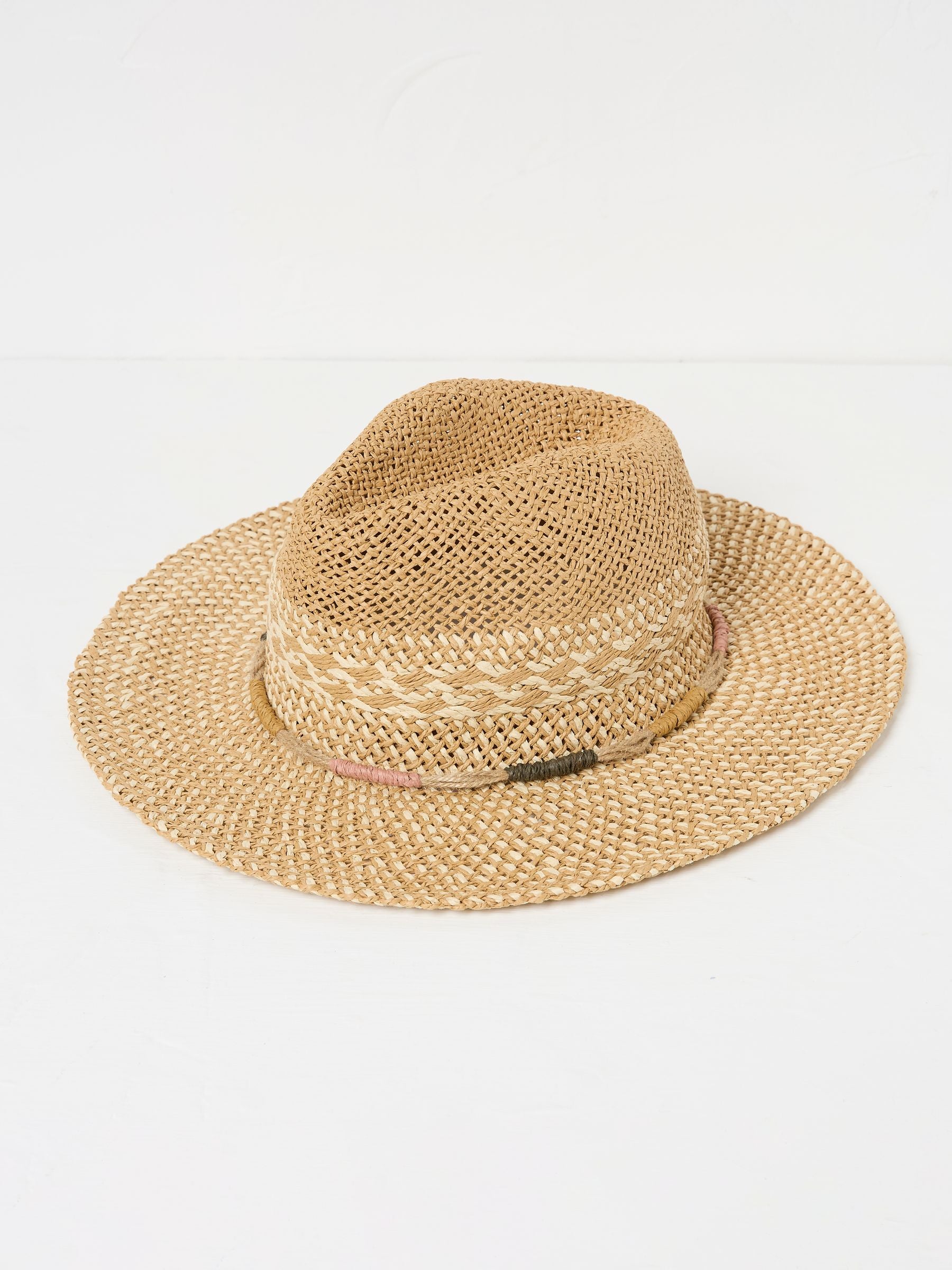 Natural Straw Fedora Hat