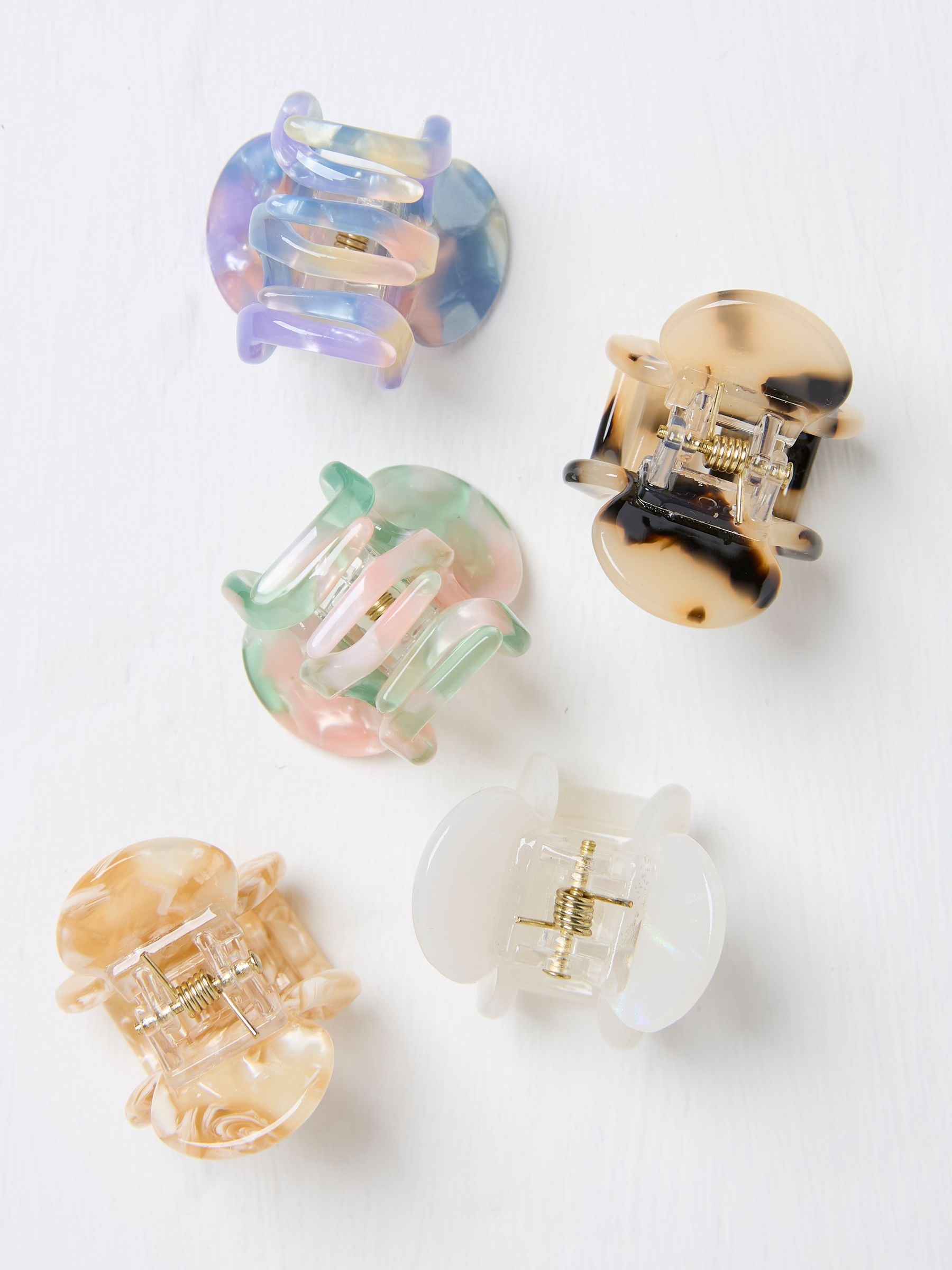 Multi Mini Hair Clips 5 Pack