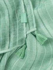 Green Haze Semi Plain Lightweight Scarf