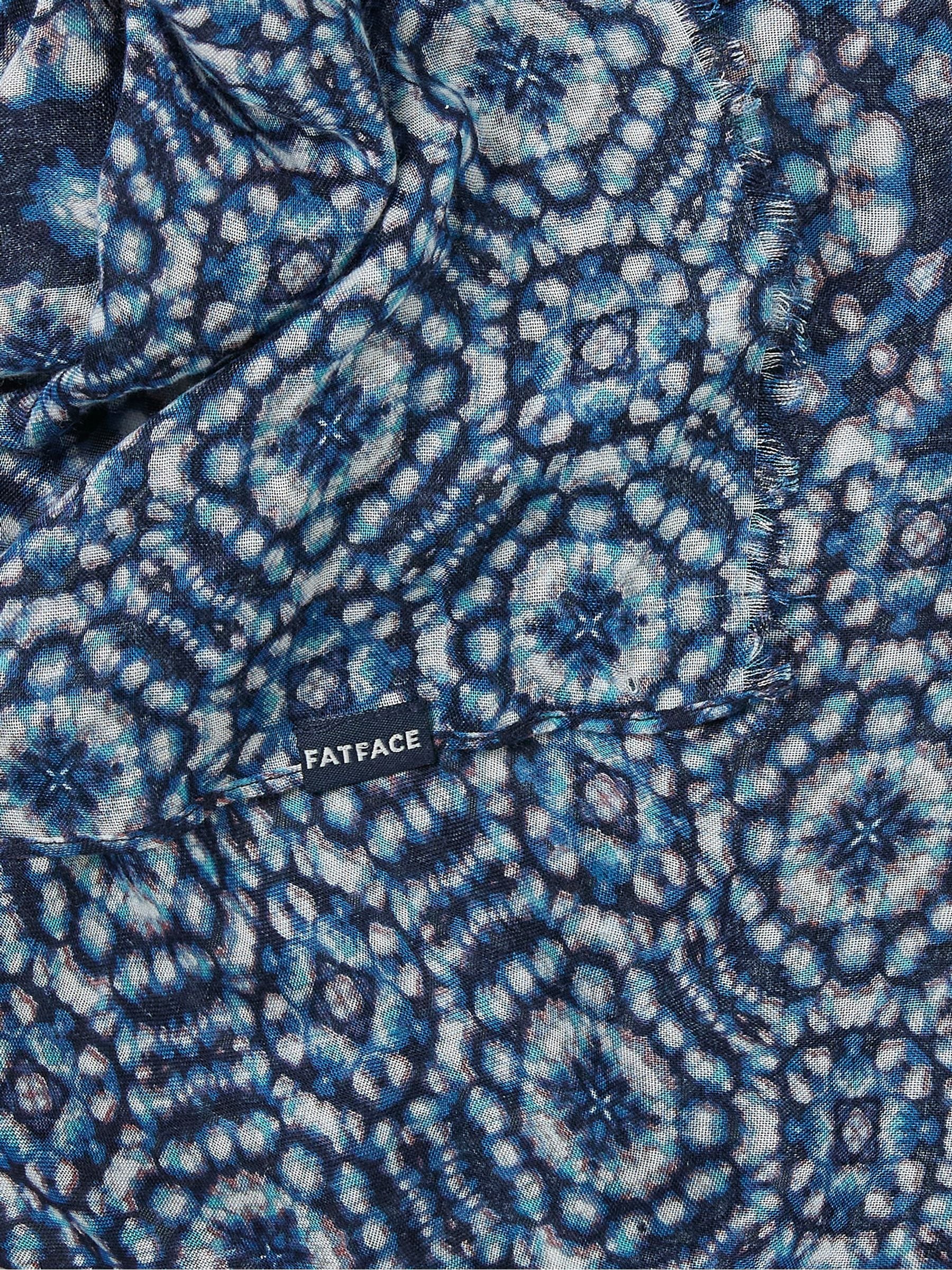 Navy Geometric Printed Lightweight Scarf