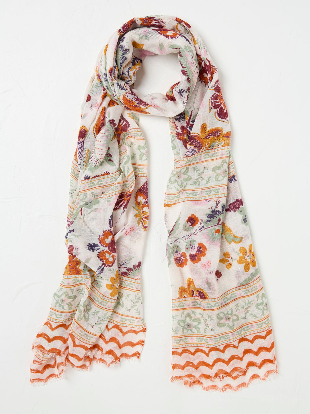 Ivory Wilding Printed Lightweight Scarf
