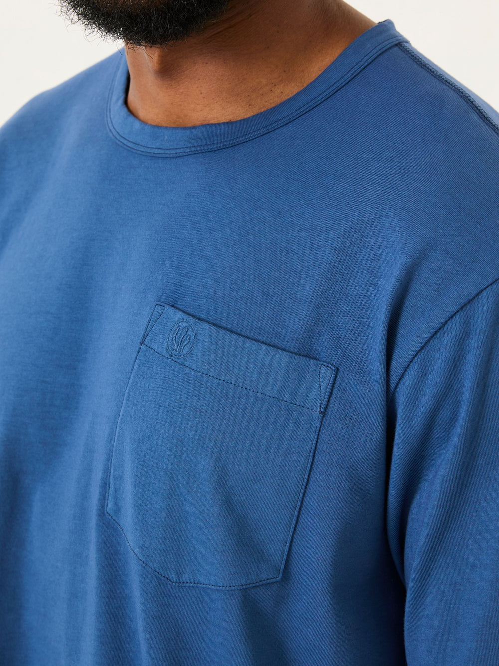 Tye Blue Denim Pocket Relaxed T-shirt