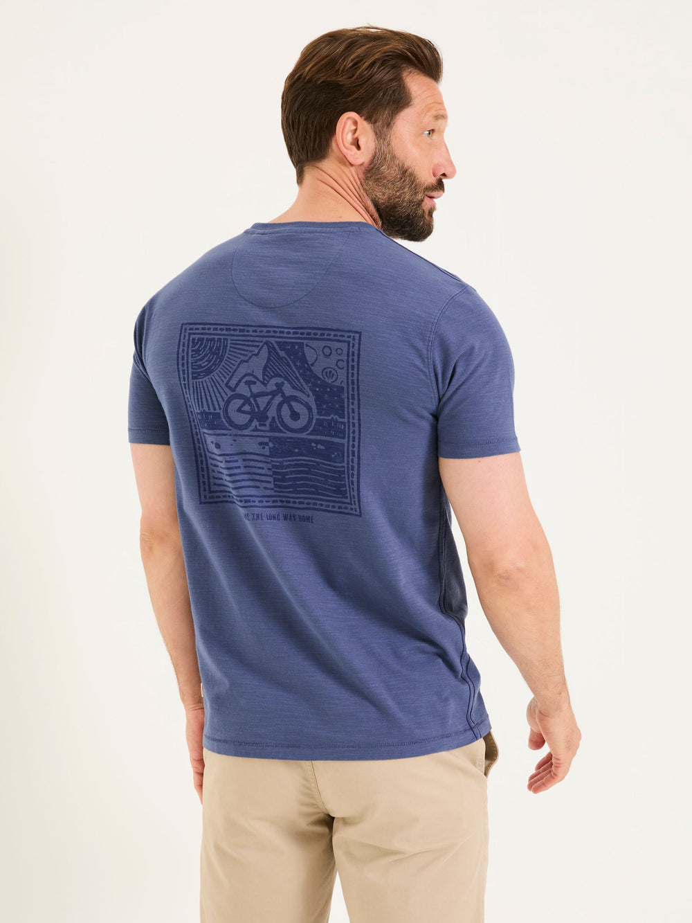 French Navy Bike Long Way Graphic Tshirt