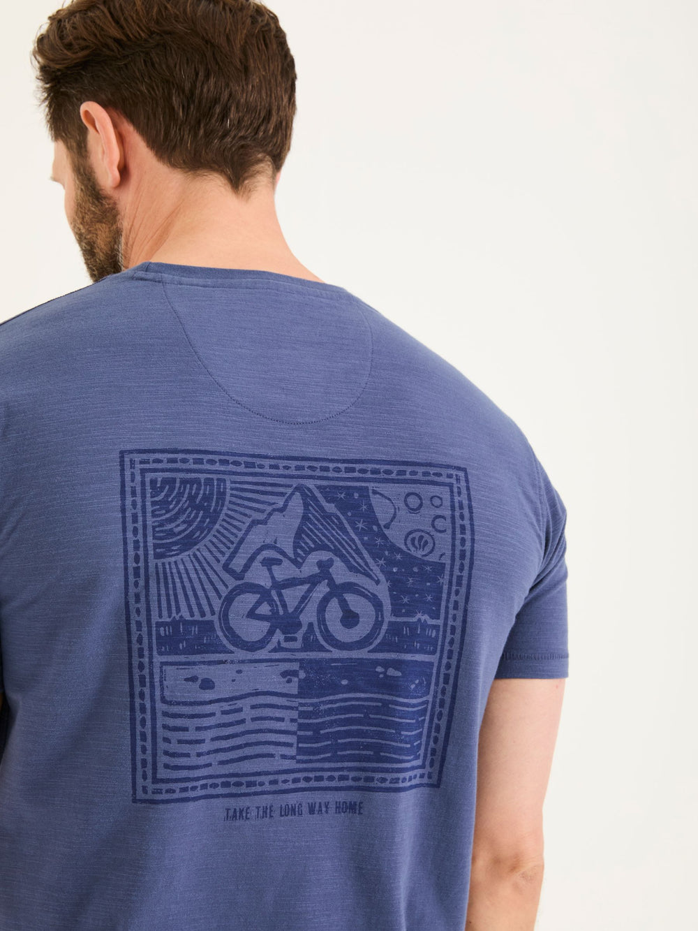 French Navy Bike Long Way Graphic Tshirt