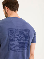 French Navy Bike Long Way Graphic Tshirt