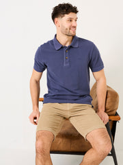 Blue Denim Pique Polo