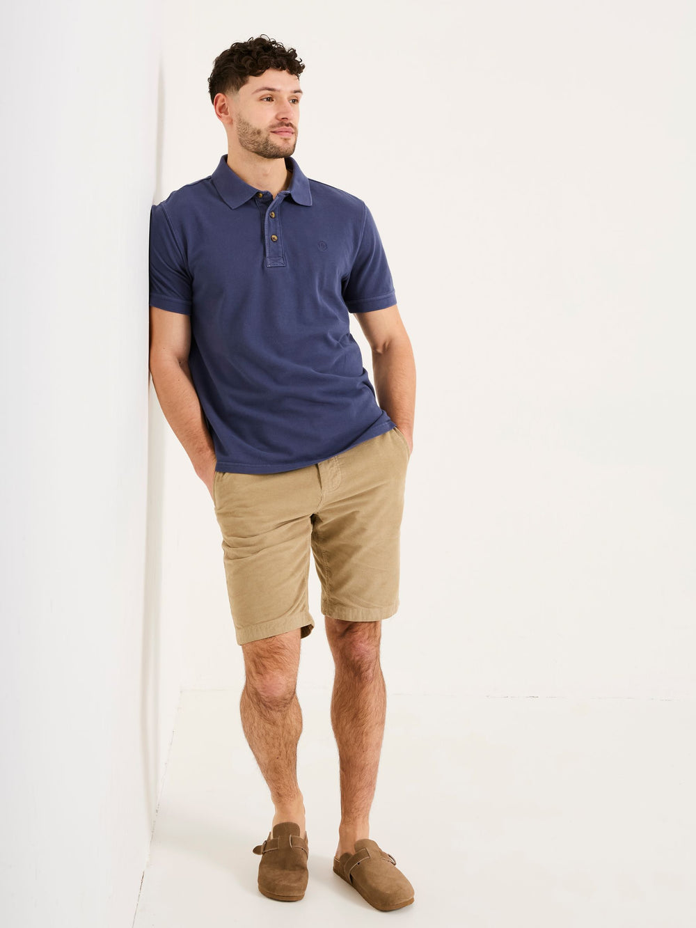 Blue Denim Pique Polo