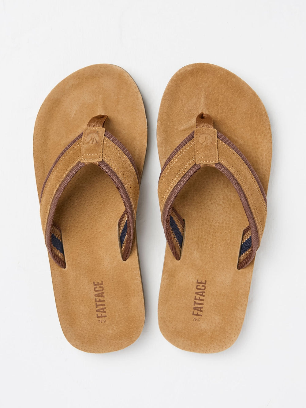 Burcott Tan Brown Flip Flops