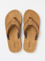 Burcott Tan Brown Flip Flops