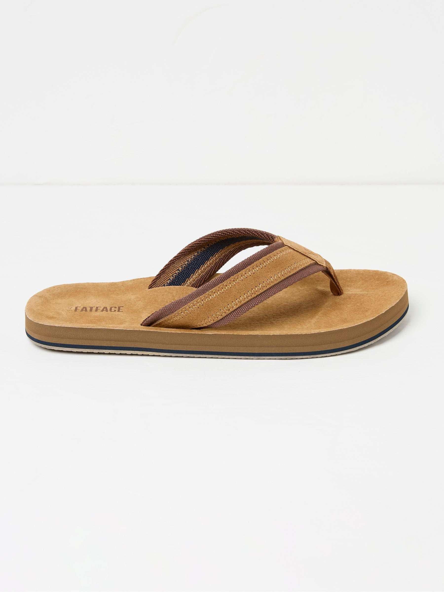 Burcott Tan Brown Flip Flops
