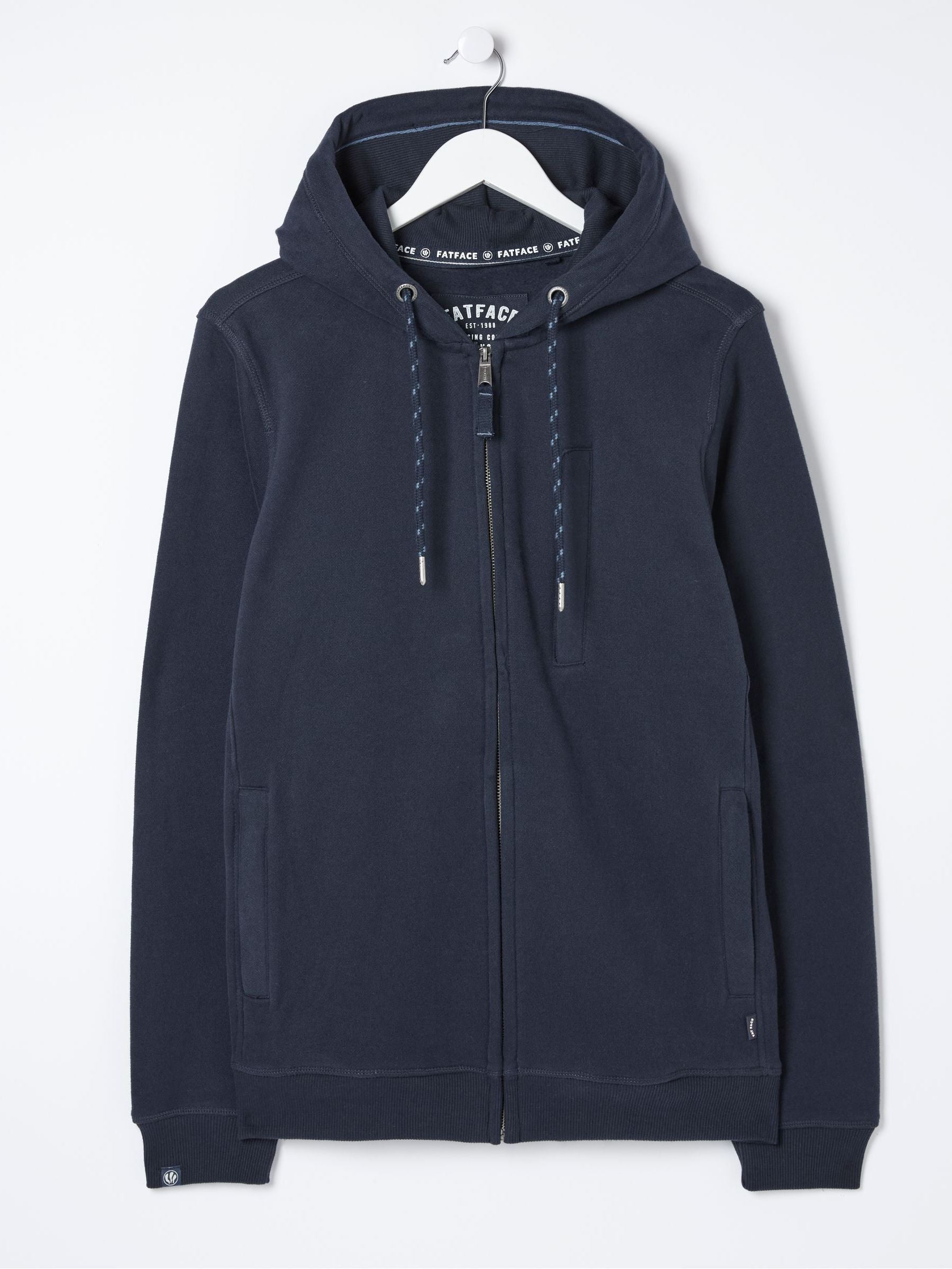 Brooke Navy Blue Zip Through Hoodie
