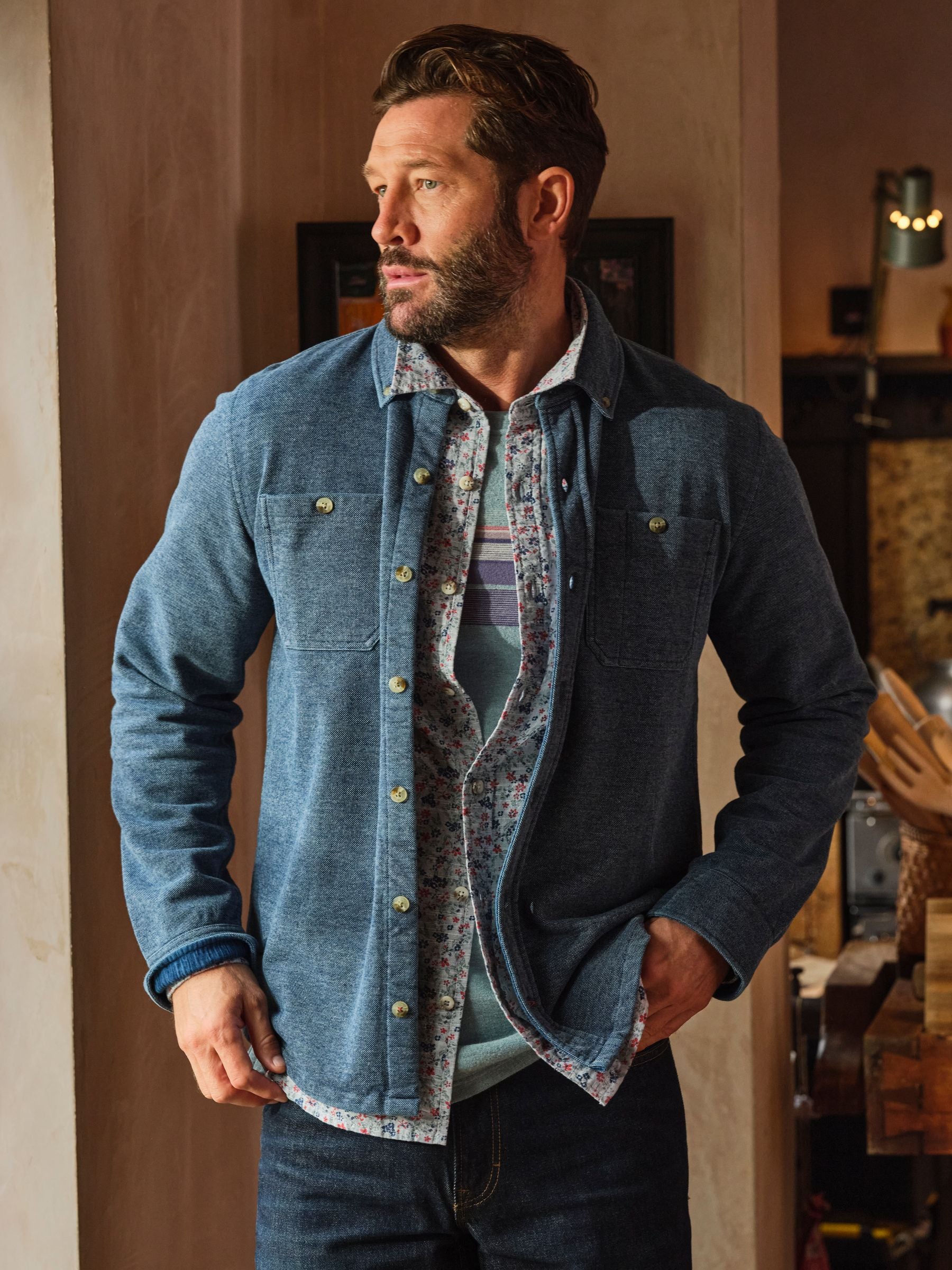 Indigo Blue Sweat Shirt