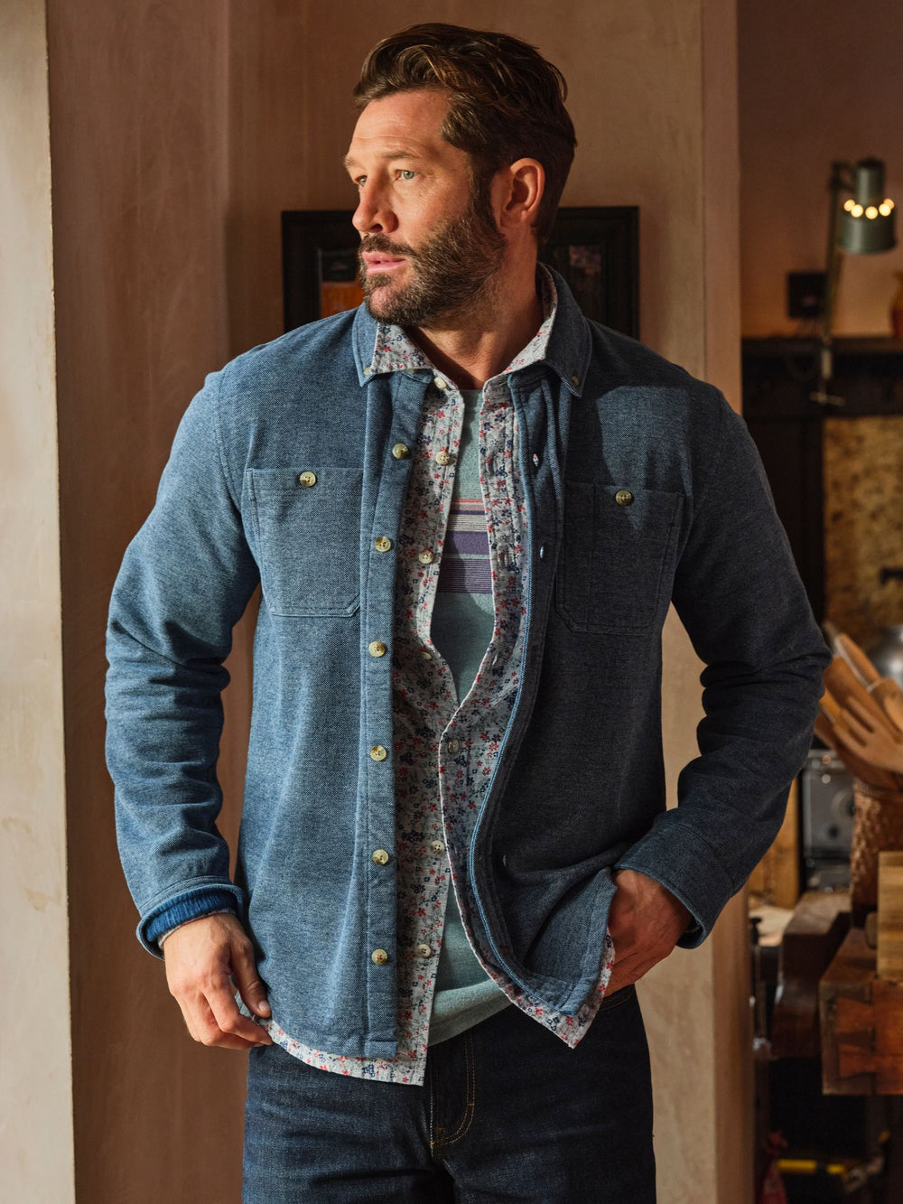 Indigo Blue Sweat Shirt