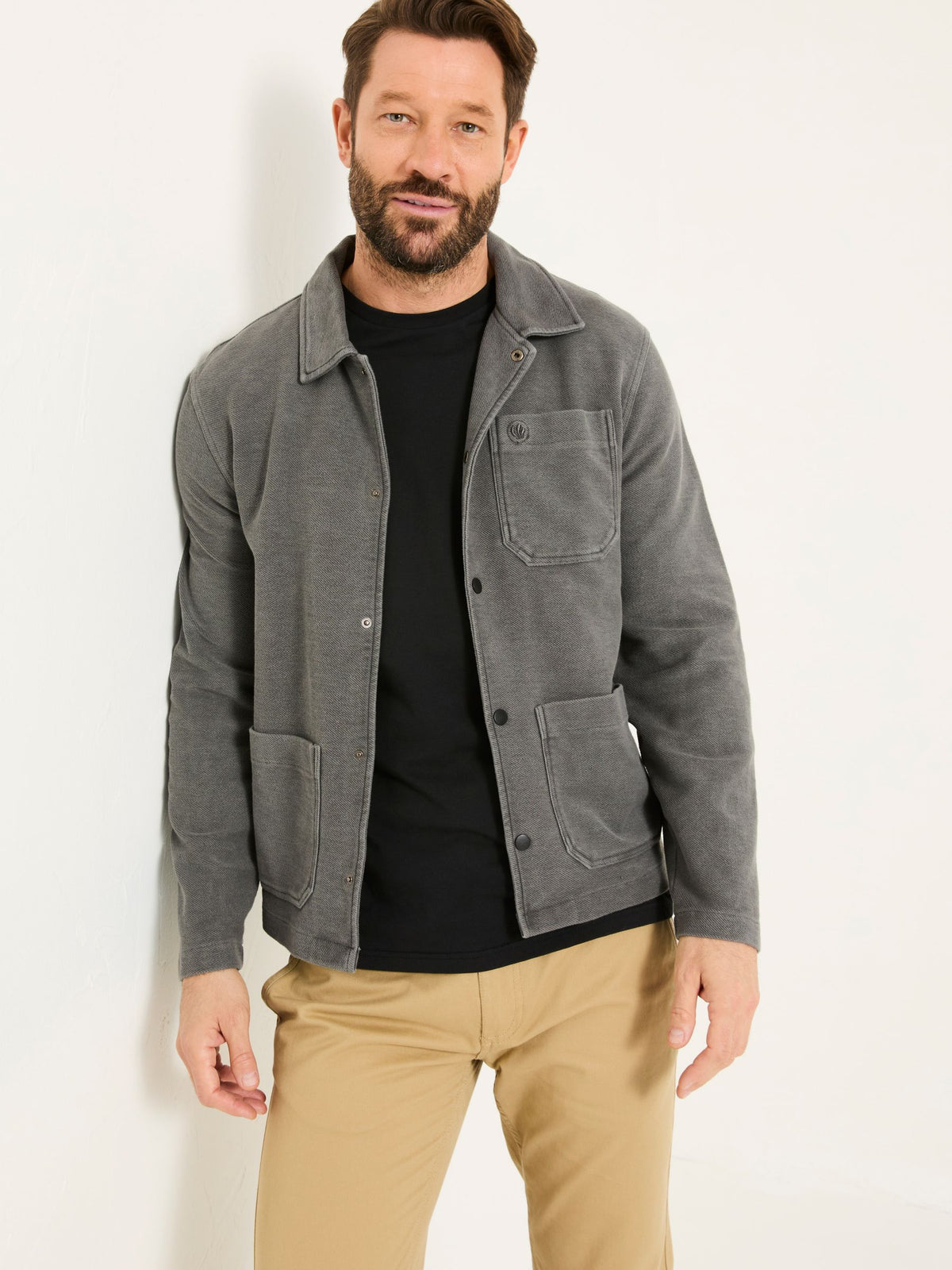 Lowe Grey Lowe Loop Back Light Weight Jacket
