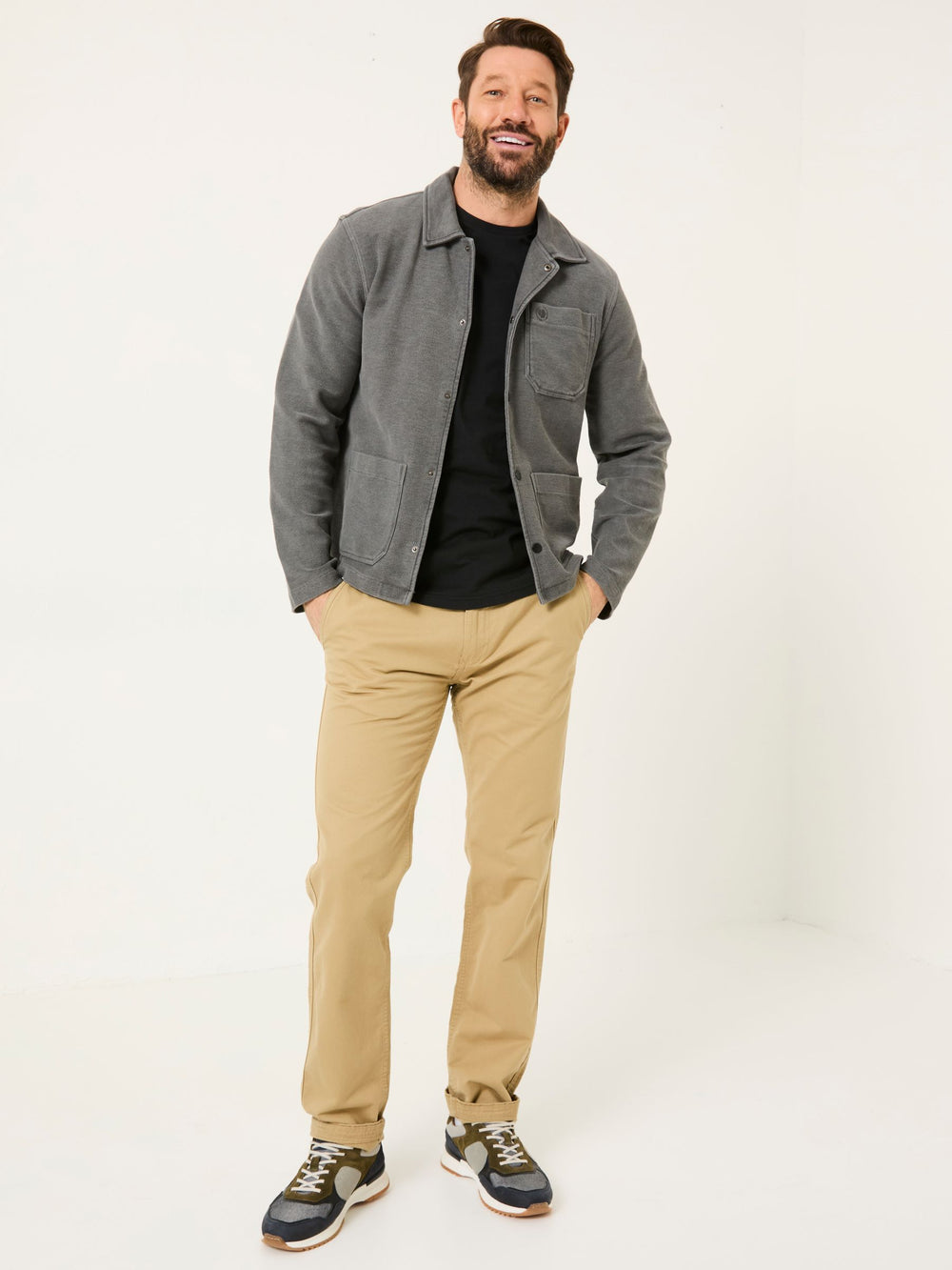 Lowe Grey Lowe Loop Back Light Weight Jacket