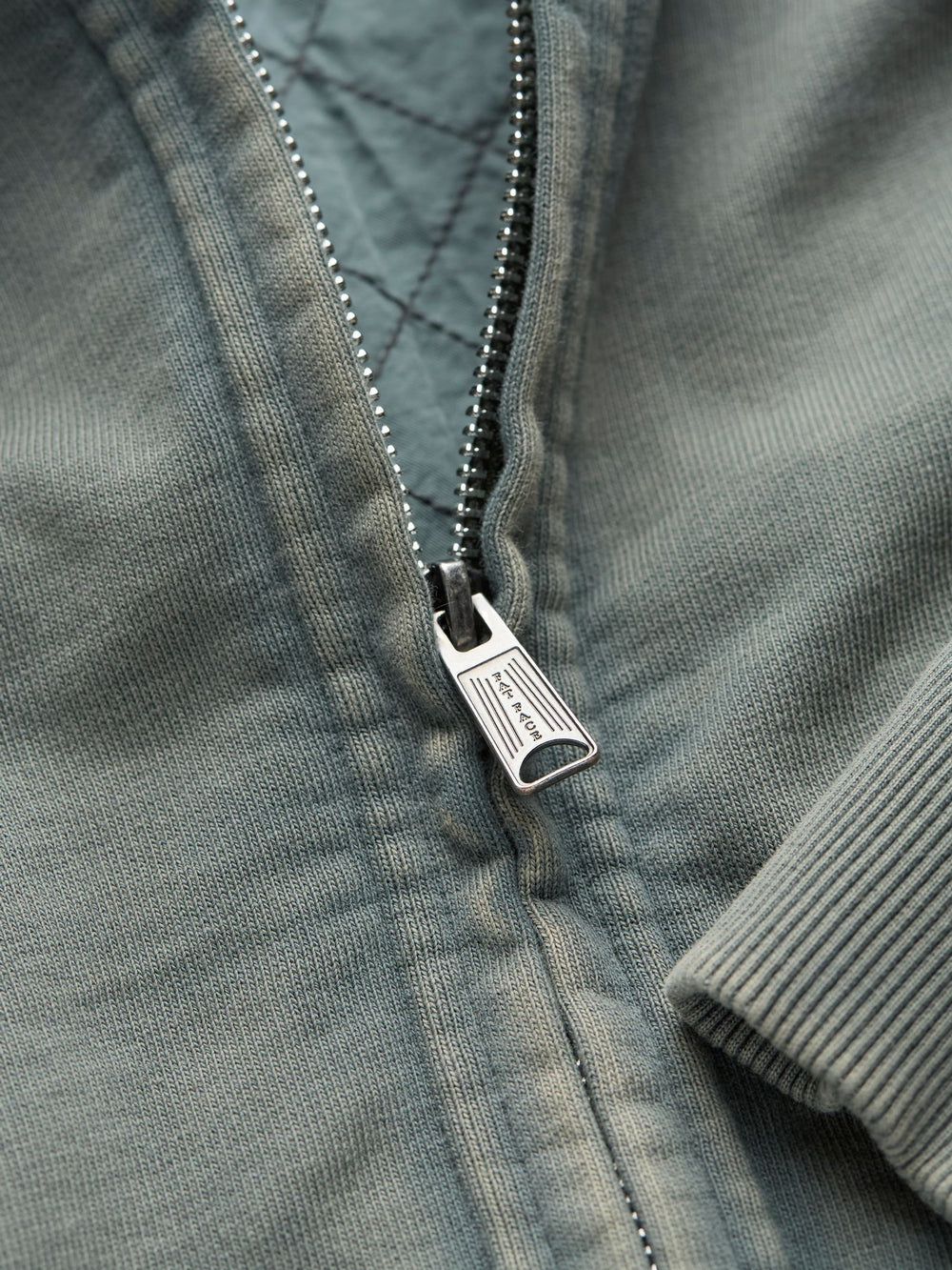 Light Teal Sweat Bomber Jacket