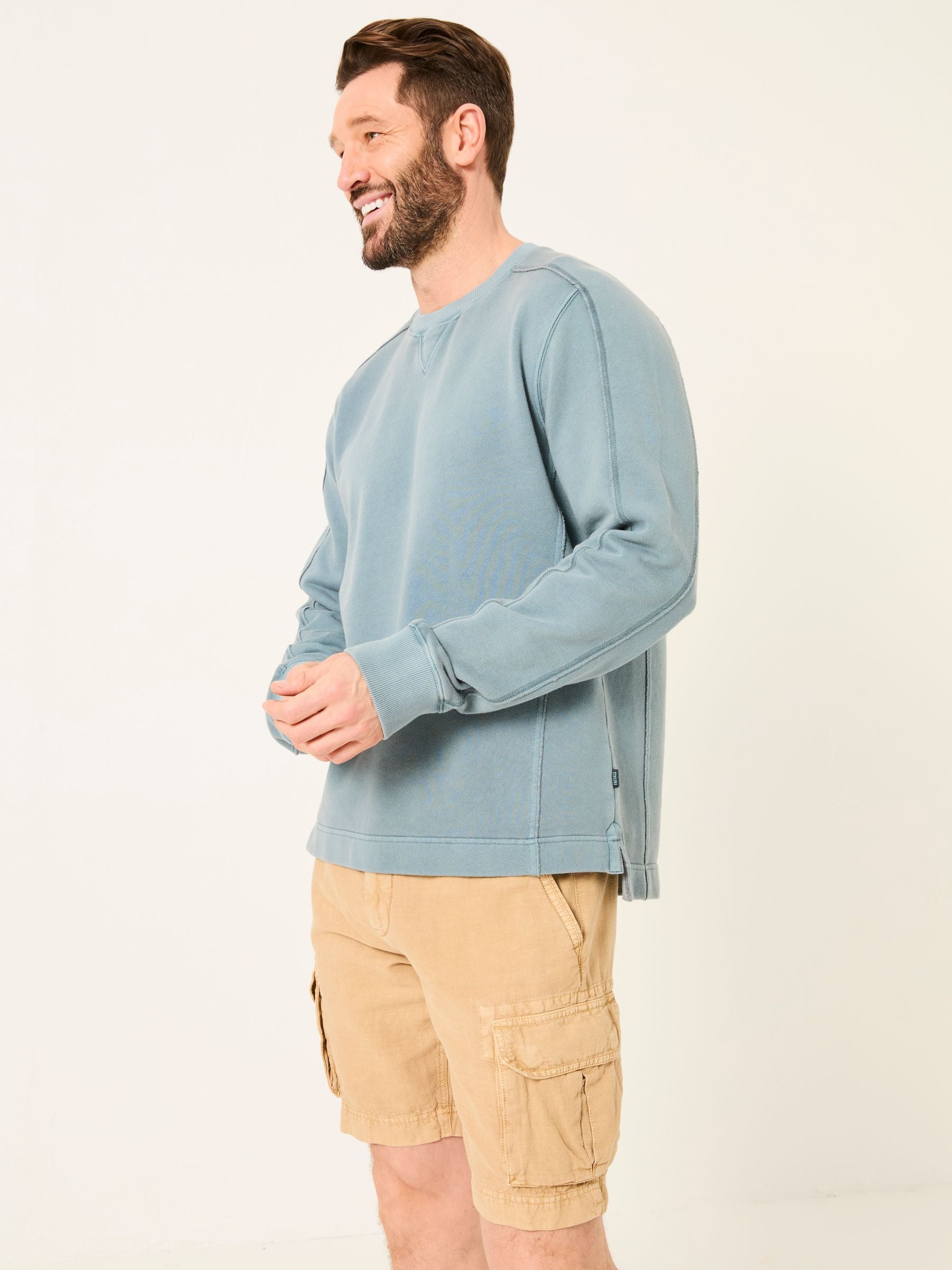 Otterton Blue Crew Neck Sweatshirt