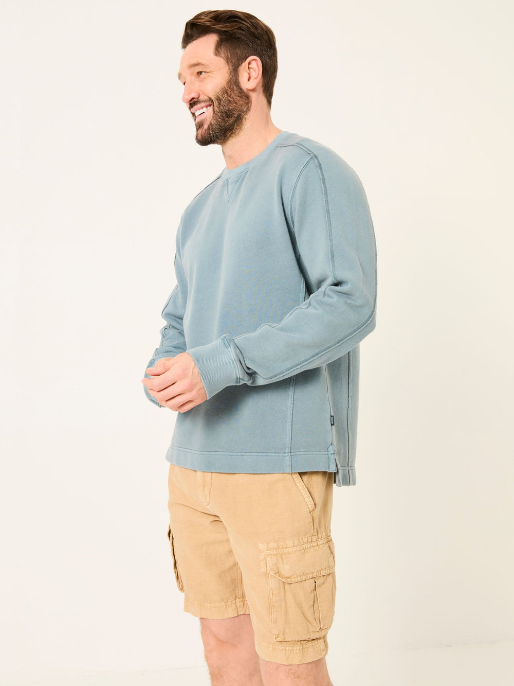 Otterton Blue Crew Neck Sweatshirt