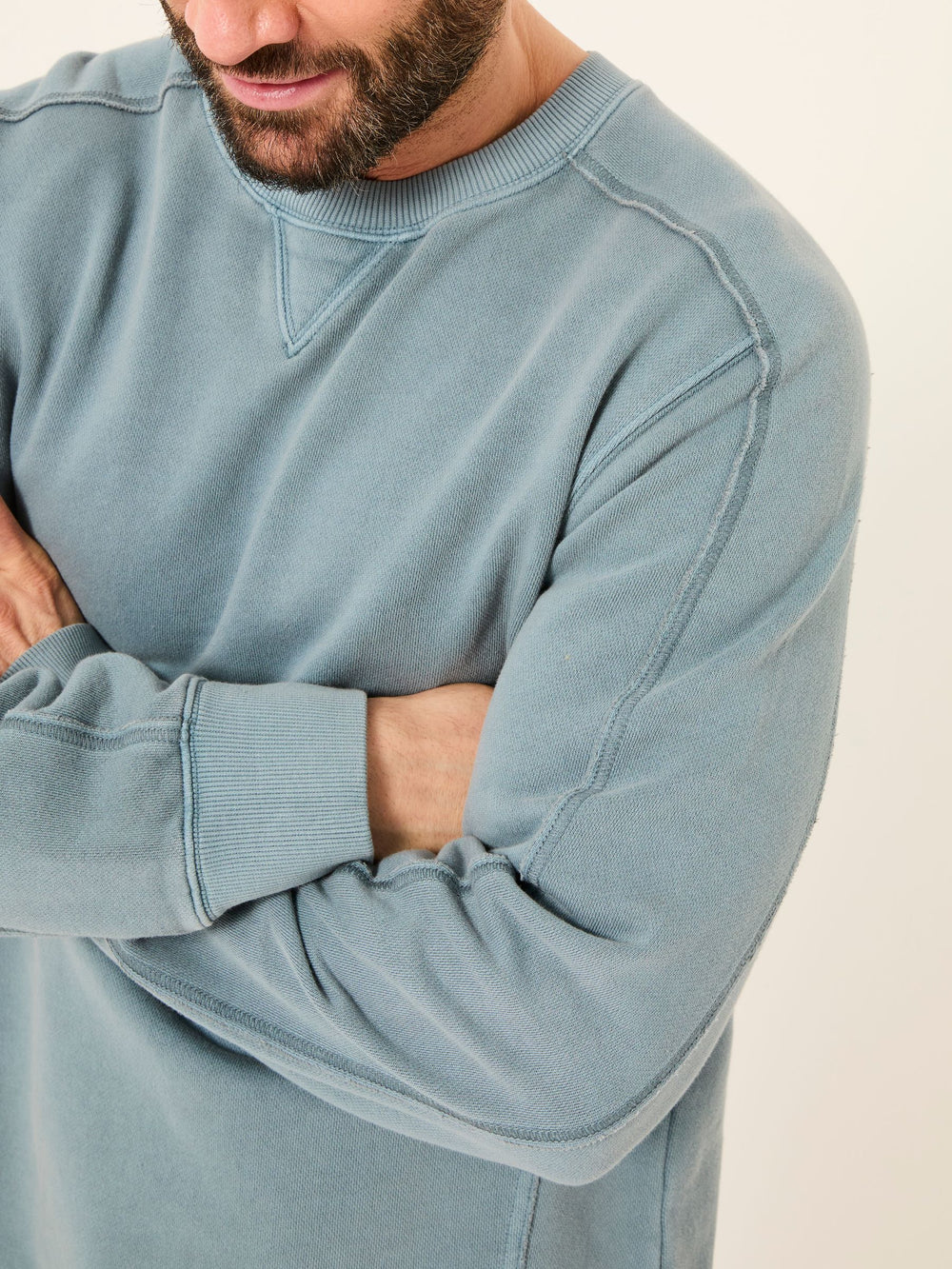 Otterton Blue Crew Neck Sweatshirt