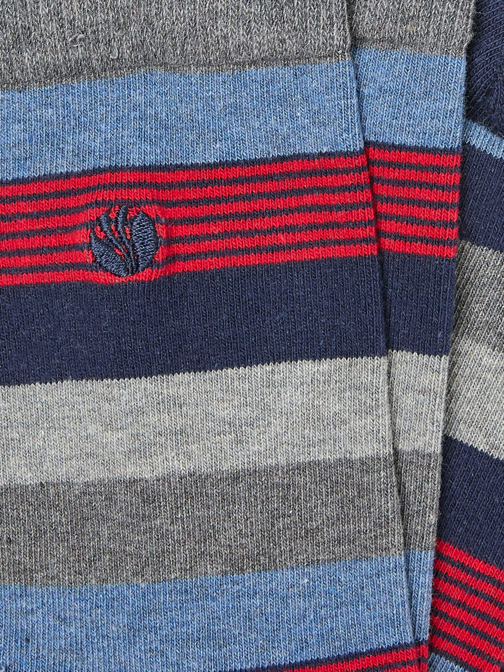 Grey & Blue Stripe Men's Striped Socks