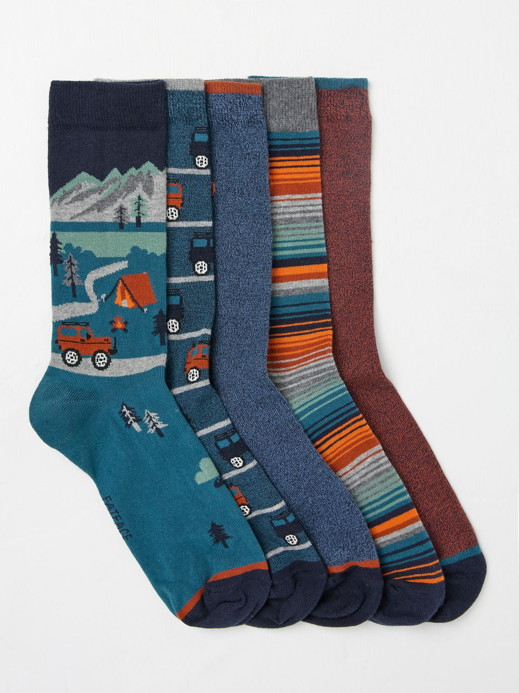 Multi Off Roader 5 Pack Men's Socks