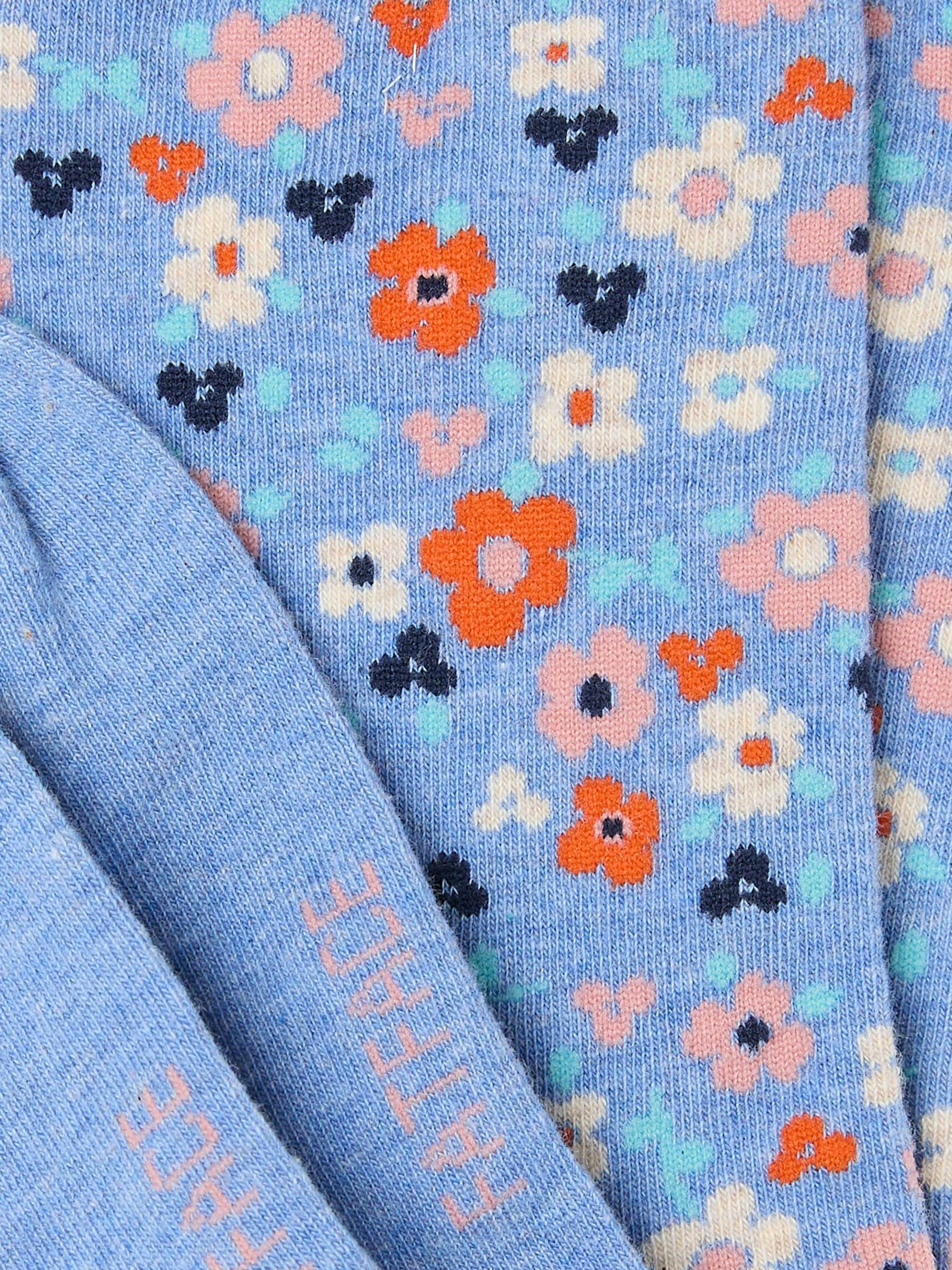 Blue Floral Women's Socks