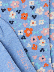 Blue Floral Women's Socks