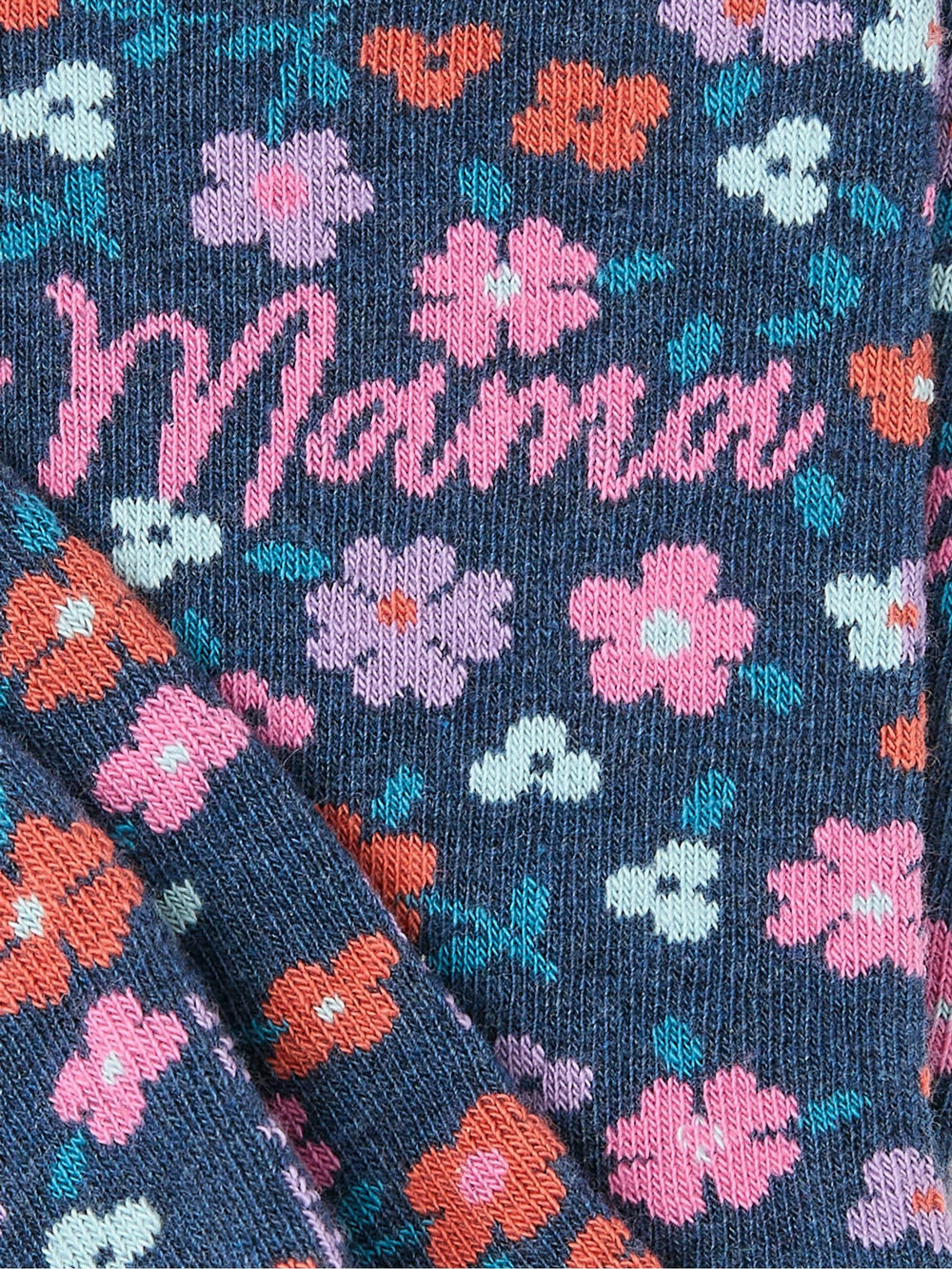 Navy Blue Floral Mama Women's Socks