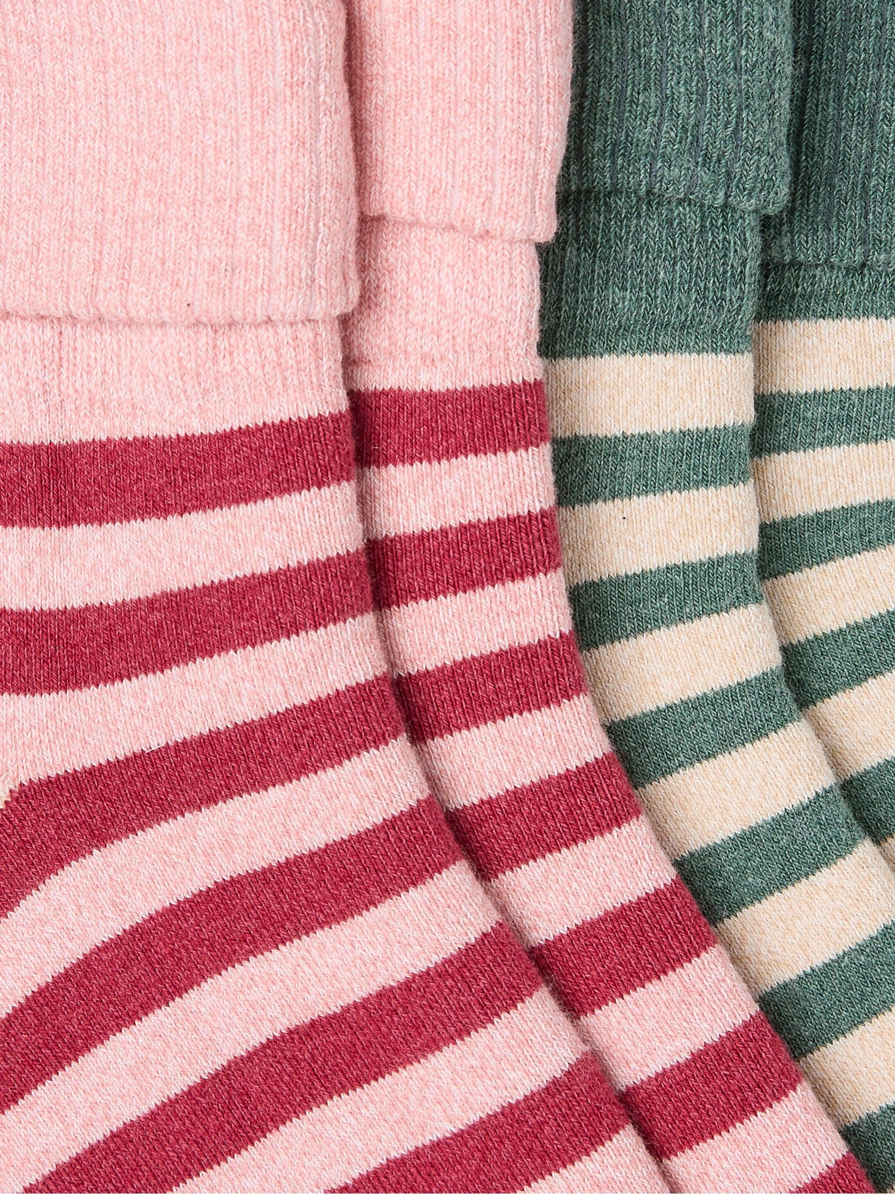 Multi Stripe 2 Pack Welly Socks