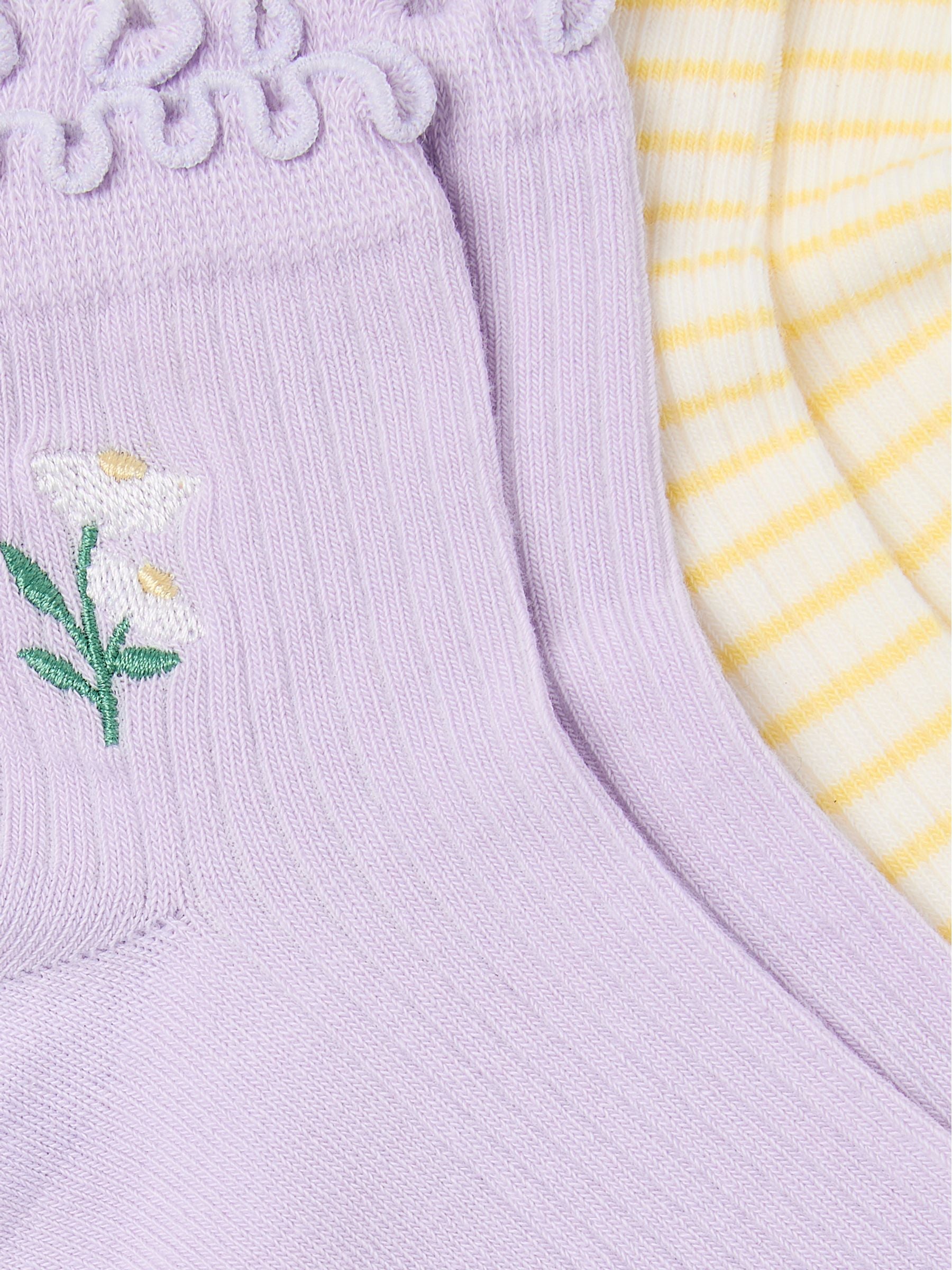 Purple Daisy 2 Pack Women's Ankle Socks