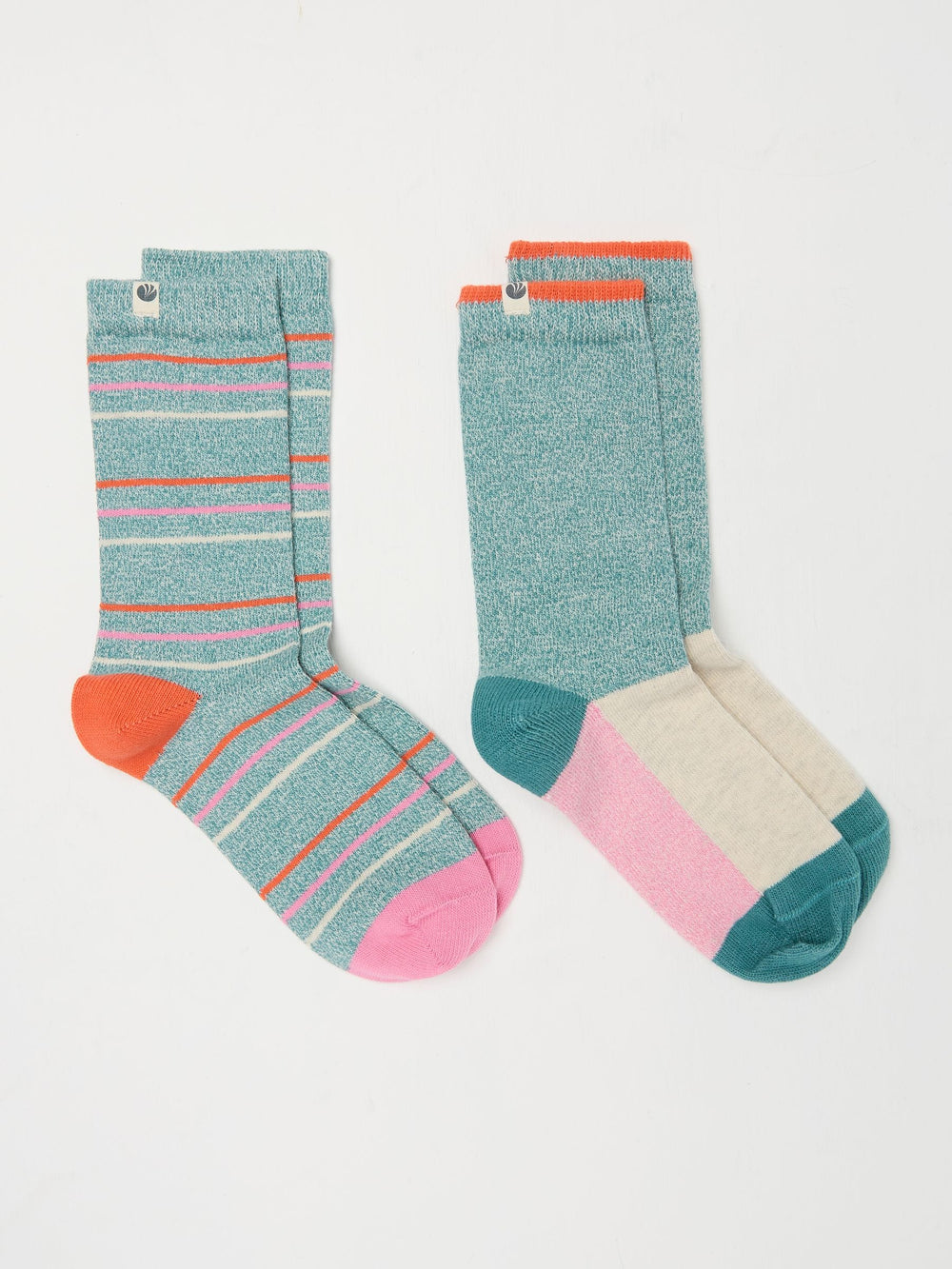 Teal Blue 2 Pack Women's Boot Socks