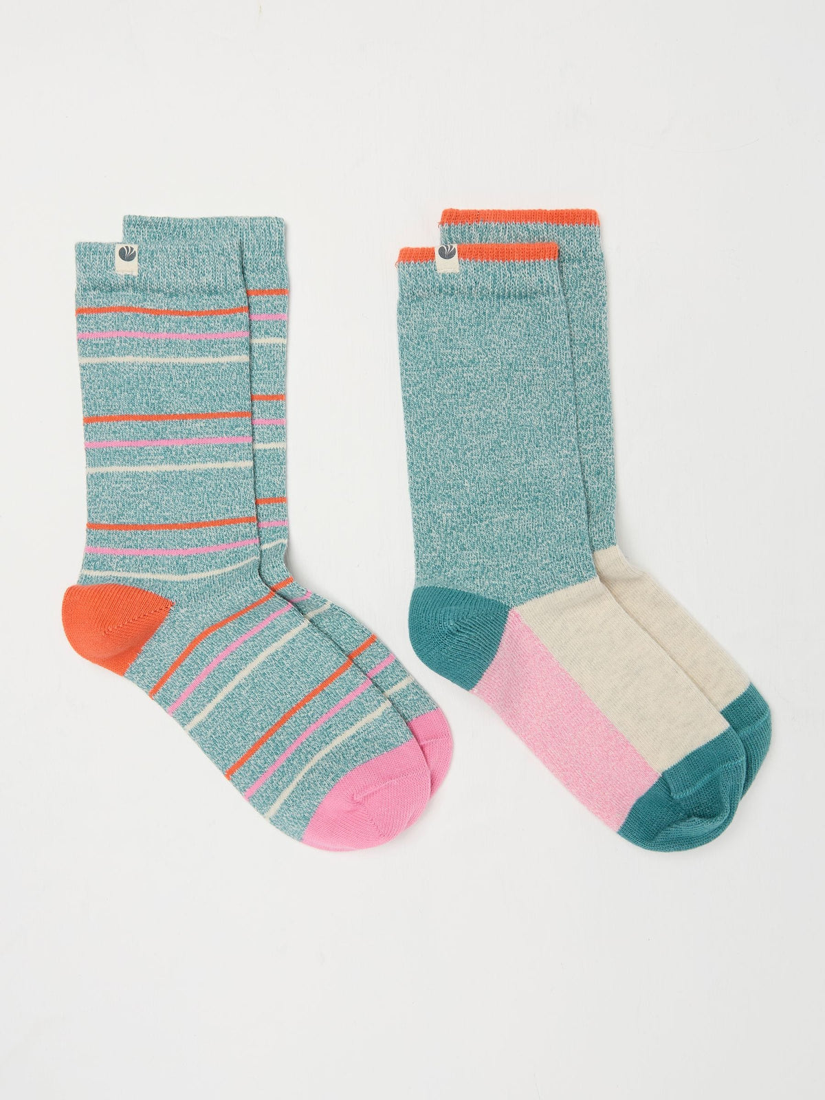 Teal Blue 2 Pack Women's Boot Socks