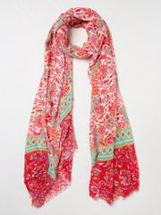 Pink Utopia Printed Lightweight Scarf