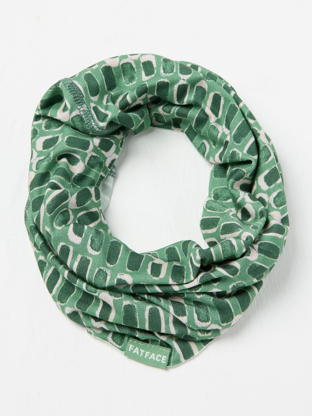 Green Geometric Print Multi Use Snood