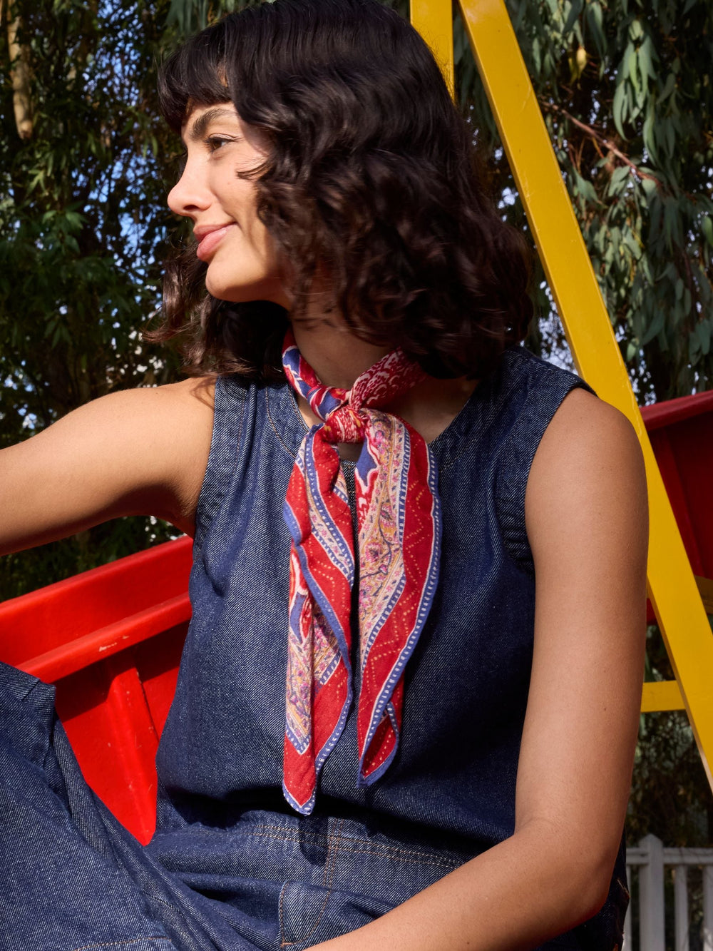 Blue Utopia Printed Hair Scarf