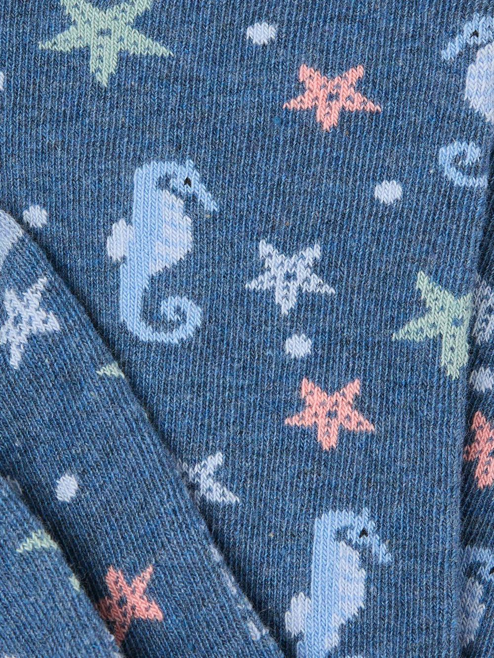 Blue Seahorse Socks