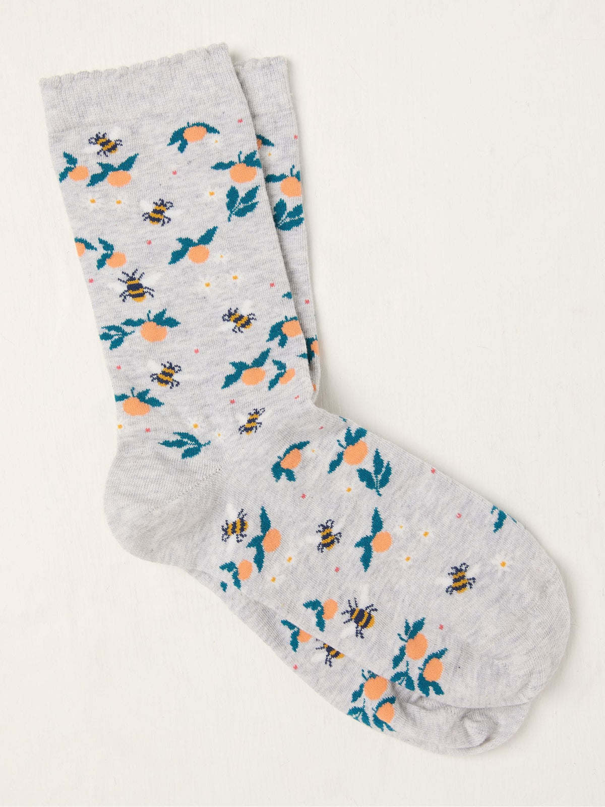 Grey Bee Socks