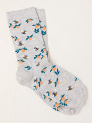 Grey Bee Socks
