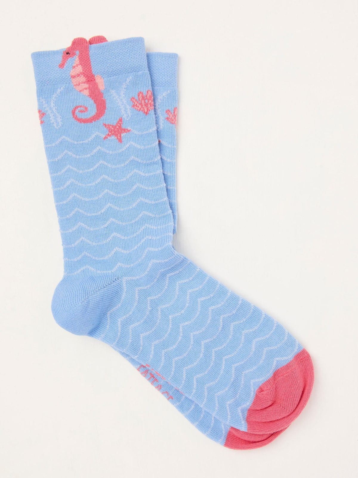 Blue Seahorse Socks