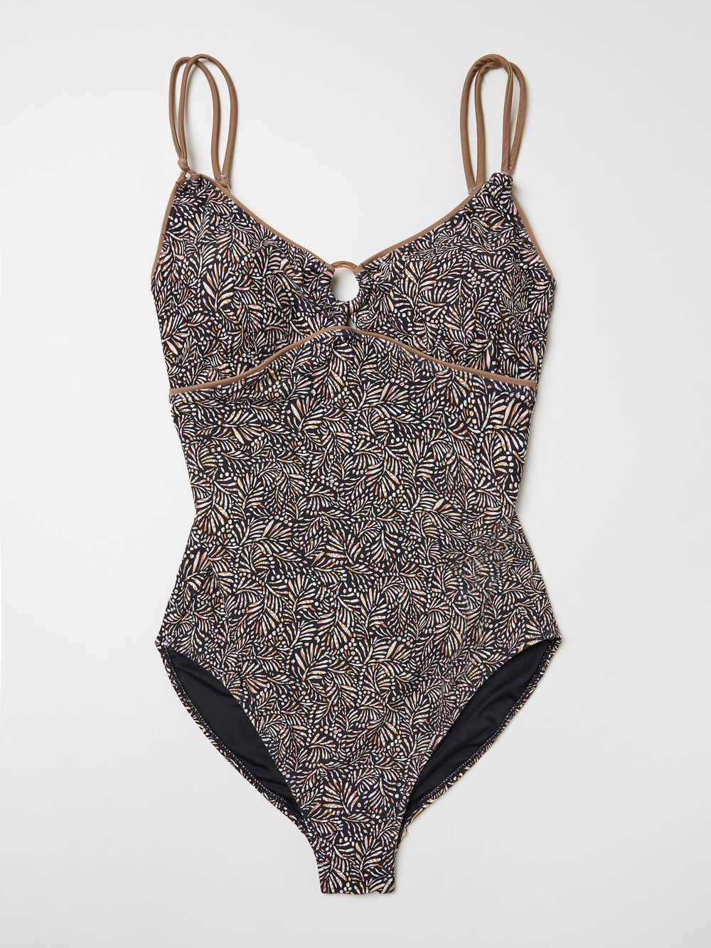 Harlyn Black Leaf Dot Swimsuit