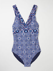 Batik Bright Blue Geo Indigo Swimsuit
