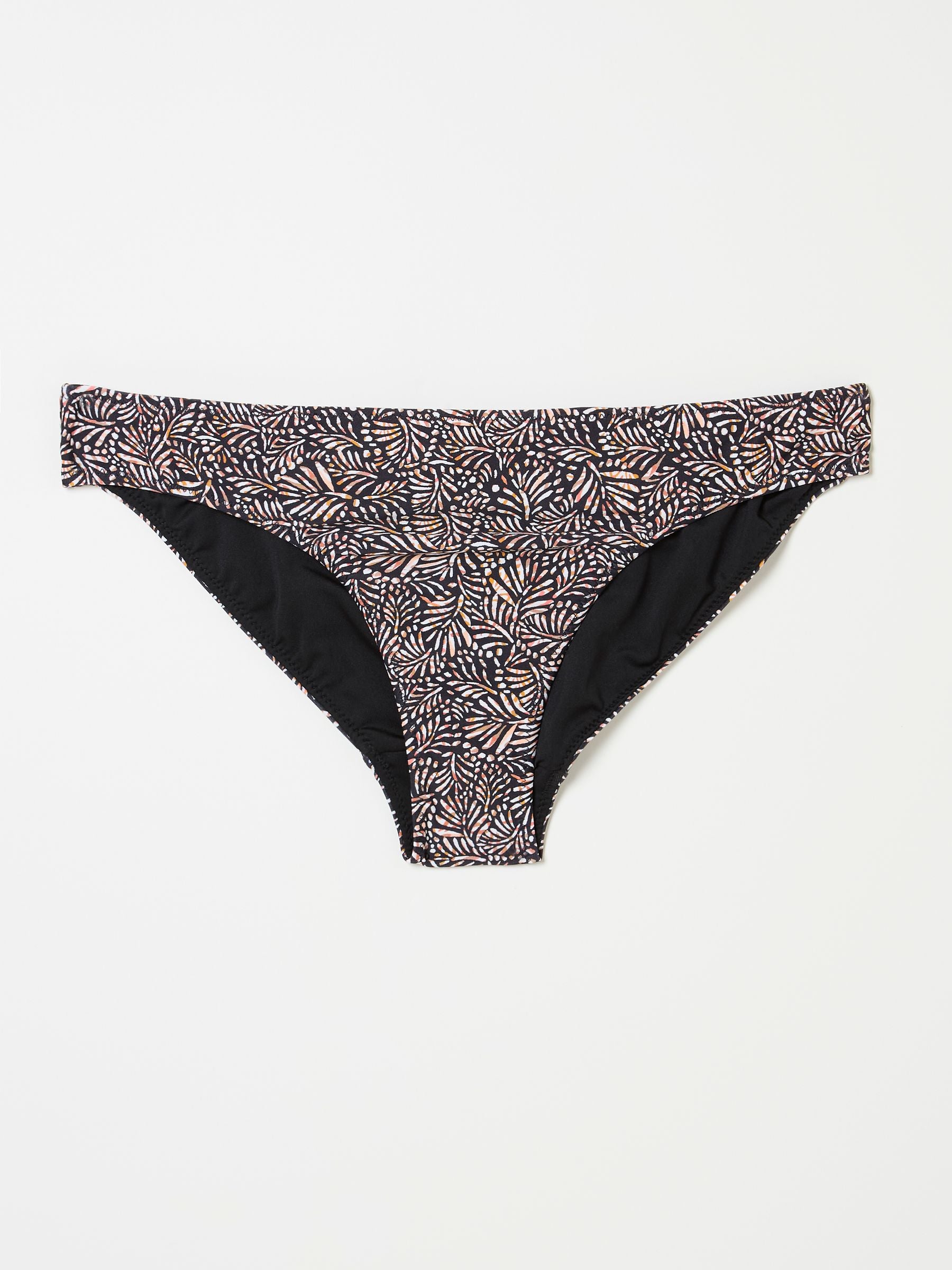 Mila Black Leaf Dot Bikini Bottoms
